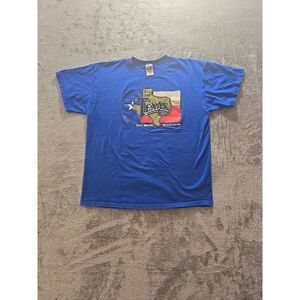Vintage‎ Billy Bob Texas Size XL  T shirt Blue Honky Tonk Hanes Heavyweight